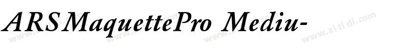 ARSMaquettePro Mediu字体转换